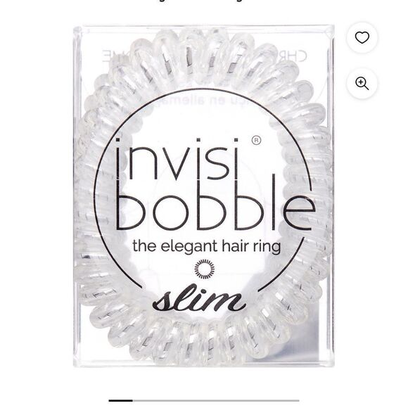 Invisibobble Slim Elegant Hair Ring Ties in Chrome Sweet Chrome 3 Pack NEW - Picture 1 of 9